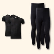 Heatwave Thermalwear Men's Thermal Underwear Set 2 Pack T Shirt And Long Johns Brushed