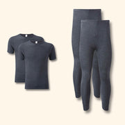 Heatwave Thermalwear Men's Thermal Underwear Set 2 Pack T Shirt And Long Johns Brushed