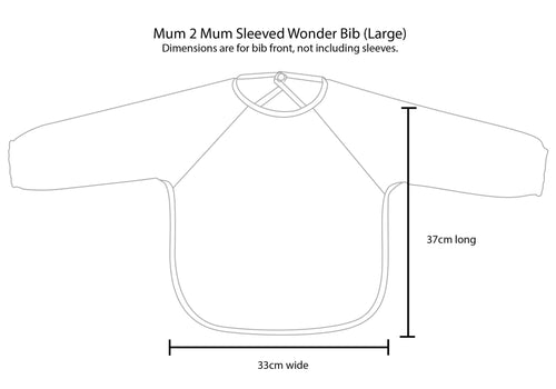 2 PACK - Mum 2 Mum Long Sleeved Wonder Bibs LARGE 18m - 3 years - Purple & Cerise