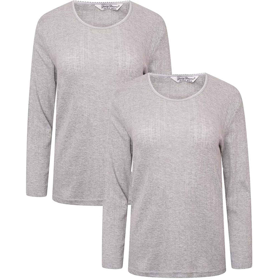 Heatwave Thermalwear Womens Thermal Long Sleeve Base Layer Top Pack Of 2 Insulated