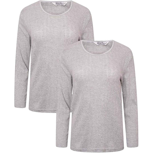 Heatwave Thermalwear Womens Thermal Long Sleeve Base Layer Top Pack Of 2 Insulated