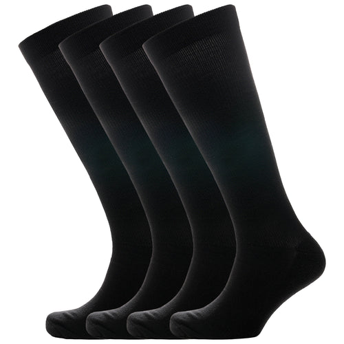 Sock Stack Travel Compression Socks 2 Pairs Unisex Knee-High Black Breathable Flight