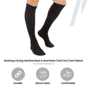 Sock Stack Travel Compression Socks 2 Pairs Unisex Knee-High Black Breathable Flight