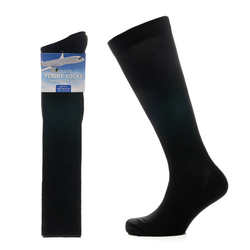 Sock Stack Travel Compression Socks 2 Pairs Unisex Knee-High Black Breathable Flight