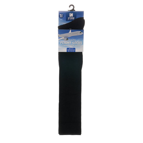 Sock Stack Travel Compression Socks 2 Pairs Unisex Knee-High Black Breathable Flight