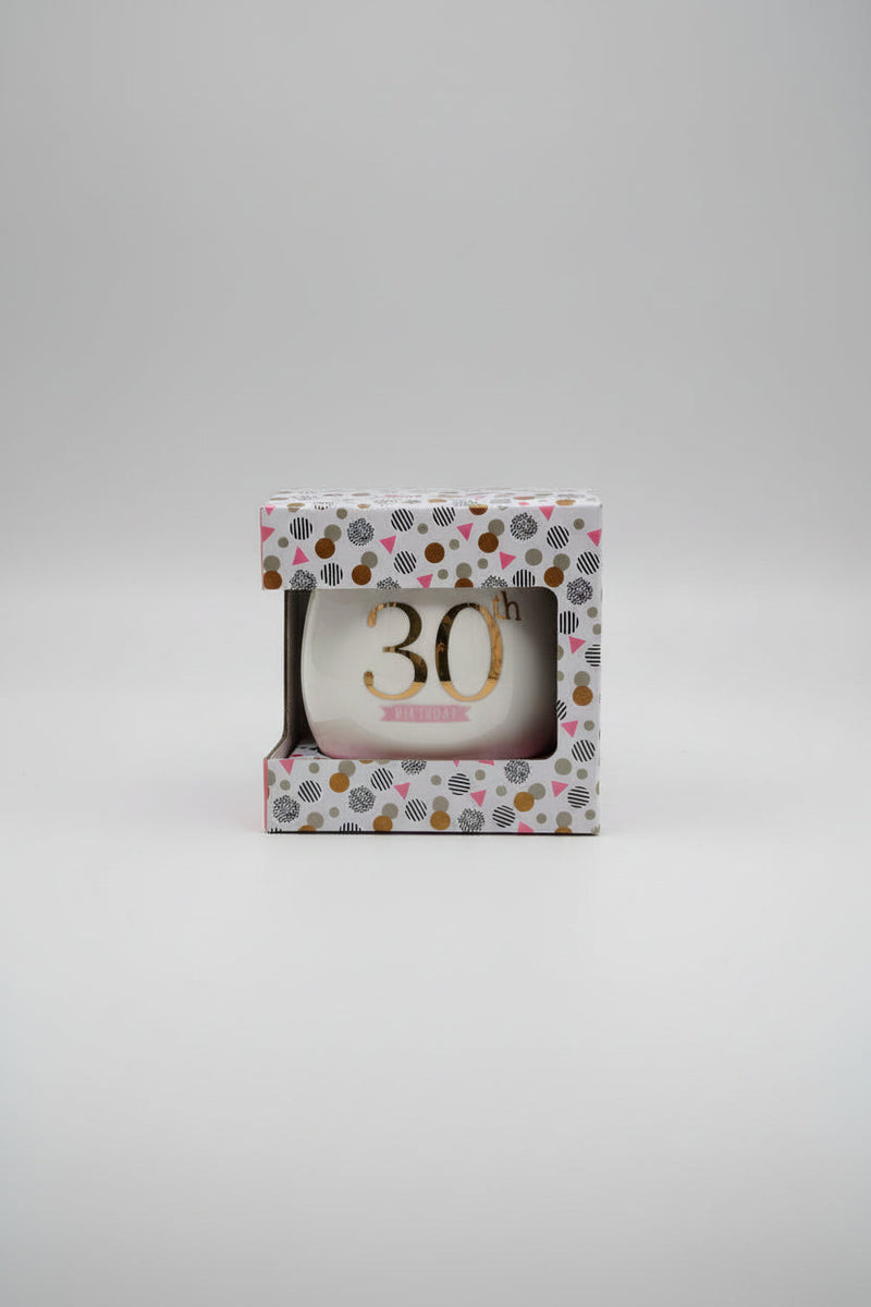 30th birthday boxed  mug