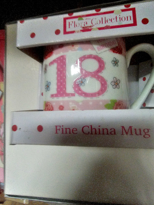 flora collection 18th boxed mug