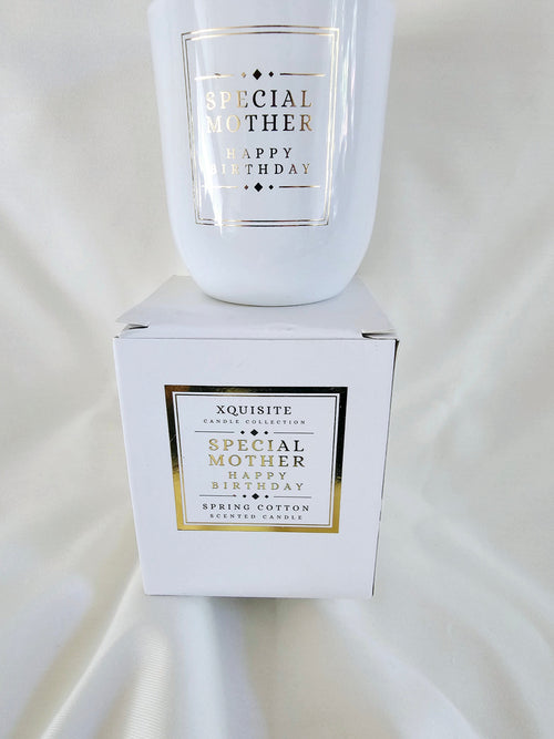 Xquisite Spring Cotton Scented Candle Glass Jar Special  mother