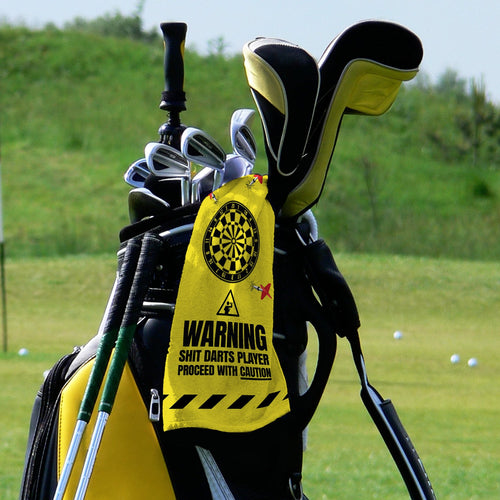 Warning! Sh*t Darts Player - Funny Darts Golf Towel