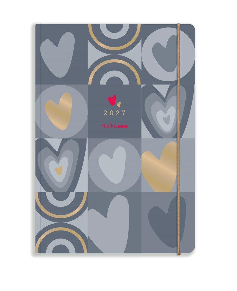 Matilda Moo | 2027 Diary - A5 Weekly Planner | Week-to-View in Grey