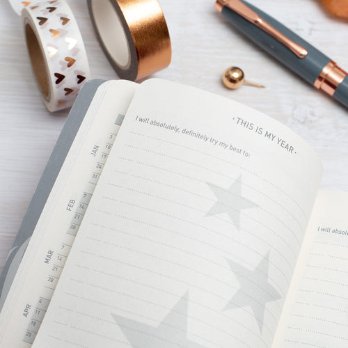 Matilda Myres | 2027 Diary - A6 Daily Planner | Day-to-Page in Grey