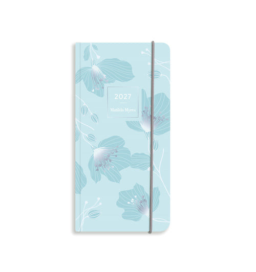 Matilda Myres | 2027 Diary - Slim Weekly Planner with Notes | Week-to-View in Blue