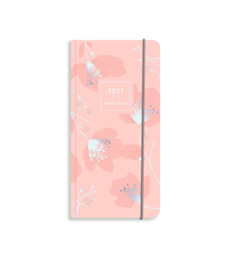Matilda Myres | 2027 Diary - Slim Weekly Planner with Notes | Week-to-View in Pink