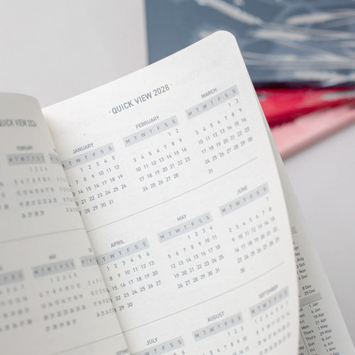 Matilda Myres | 2027 Diary - Slim Weekly Planner with Notes | Week-to-View in Grey