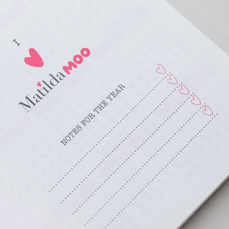 Matilda Moo | 2027 Diary - A5 Weekly Planner | Week-to-View in Grey