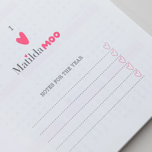Matilda Moo | 2027 Diary - A5 Weekly Planner | Week-to-View in Grey
