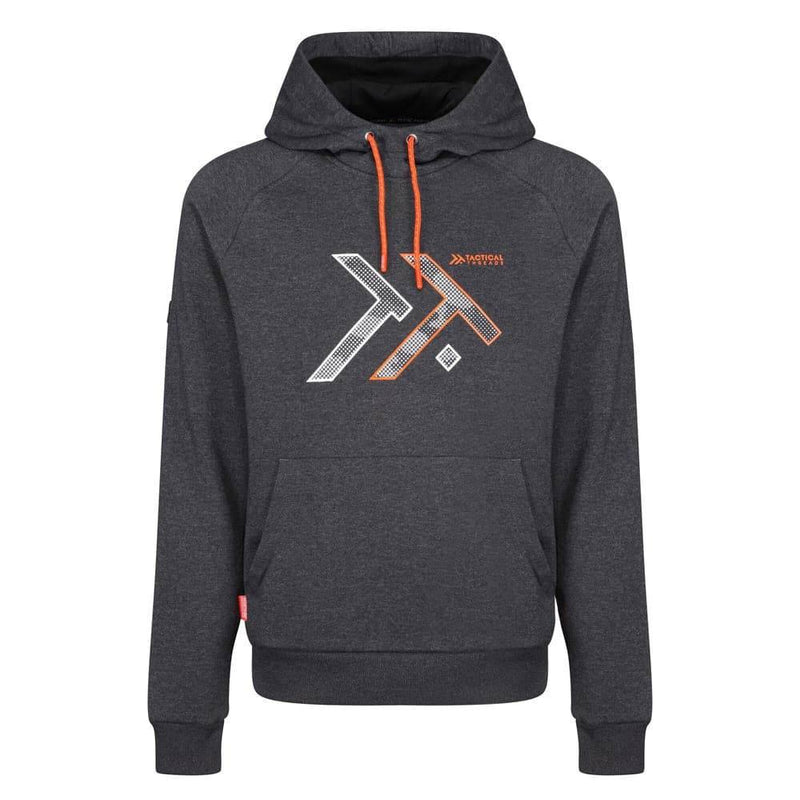 Regatta TRF635 Disruptive Overhead Hooded Sweatshirt Grey Small