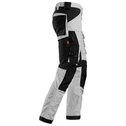 Snickers 6341 AllroundWork Stretch Trousers White Snickers Size 100 (35" Waist, 30" Leg)