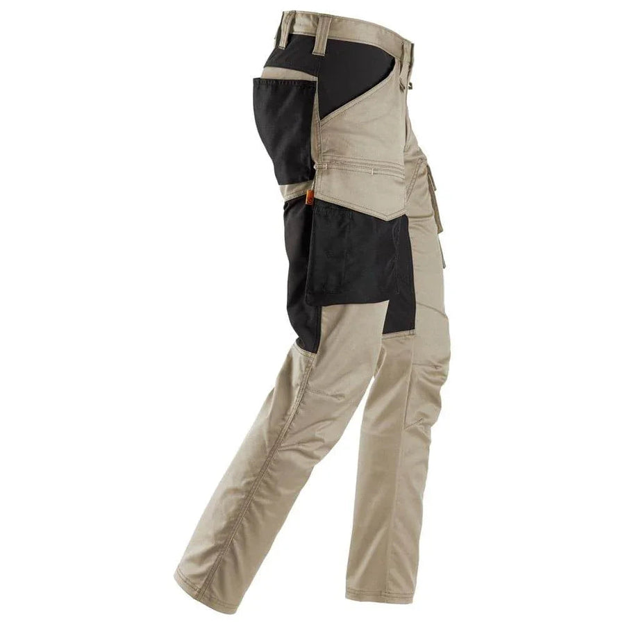Snickers 6803 AllroundWork, Stretch Trousers without Knee Pockets Khaki