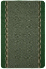 Washable Designer Bordered Green Rug | 116Gr