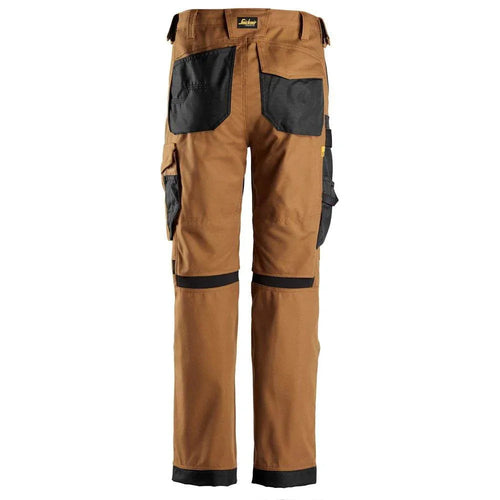 Snickers 6324 AllroundWork, Canvas+ Stretch Work Trousers+ Brown