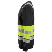 Snickers 8031 High-Vis Class 1 Sweatshirt Black/Yellow 3XL
