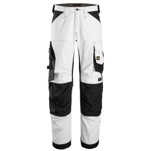 Snickers 6351 AllroundWork Stretch Loose fit Work Trousers White