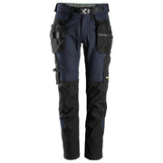 Snickers 6972  FlexiWork, Work Trousers+ Detachable Holster Pockets Navy Blue 33" Waist - 30" Leg