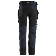 Snickers 6972  FlexiWork, Work Trousers+ Detachable Holster Pockets Navy Blue 33" Waist - 30" Leg