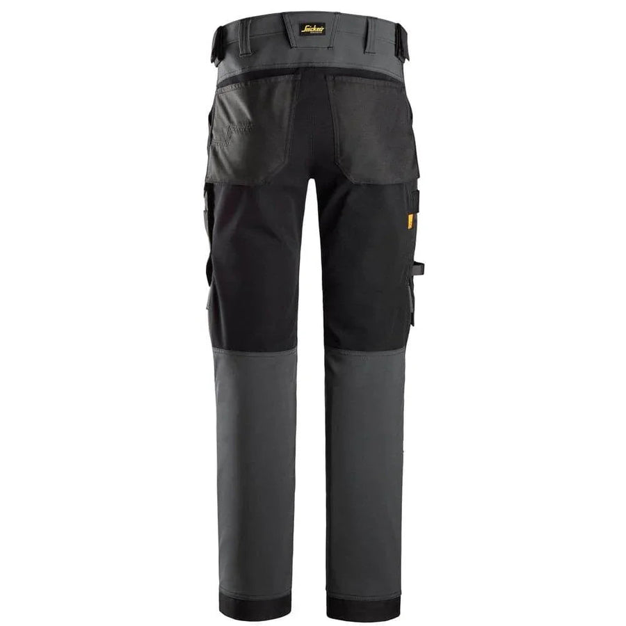 Snickers 6375 AllroundWork 4-way Stretch Trousers Steel Grey 30" Waist, 32" Leg
