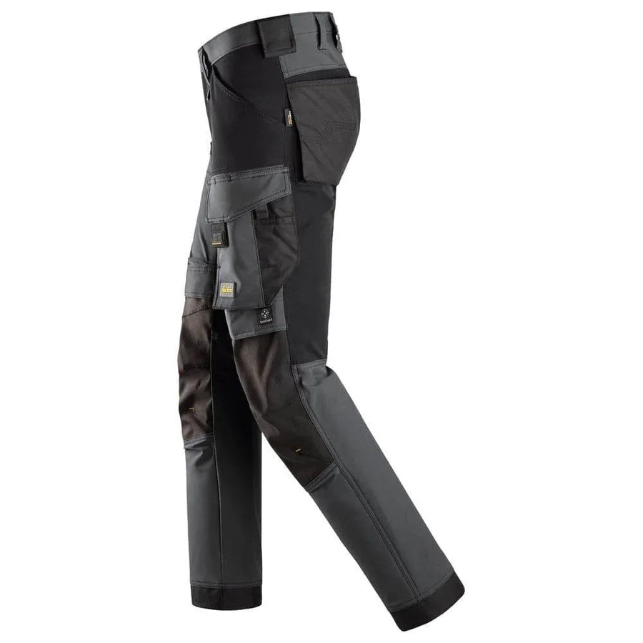 Snickers 6375 AllroundWork 4-way Stretch Trousers Steel Grey 30" Waist, 32" Leg