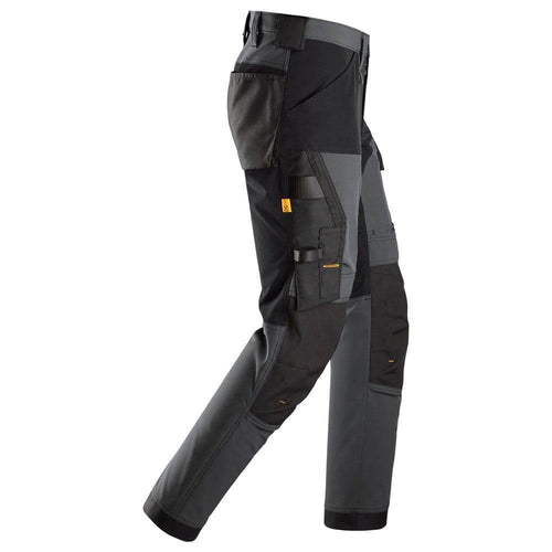 Snickers 6375 AllroundWork 4-way Stretch Trousers Steel Grey 30" Waist, 32" Leg