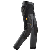 Snickers 6375 AllroundWork 4-way Stretch Trousers Steel Grey/Black, 39" Waist 30" Leg-Snickers 112