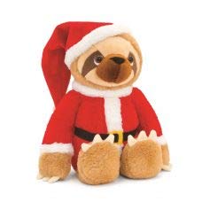 Keel Toys Sloth With Santa outfit 25cm soft toy