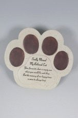 David Fischhoff Cat Paw Plaque, Stone, Cream, 16 x 17 cm