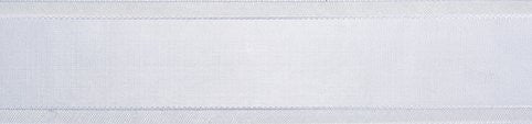 CLUB GREEN Pleated Edge Ribbon, White, 25 mm x 10 m