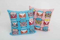 VW Camper Van Cushion (Pink) This listing is for one pink cushion.
