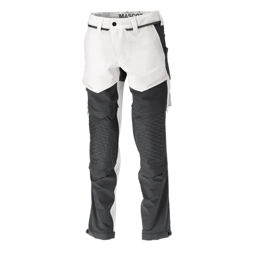 Mascot 22279 Ultimate Stretch Click System Pocket Trousers White / Stone Grey