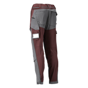 Mascot 22279 Ultimate Stretch Click System Pocket Trousers Bordeaux / Stone Grey