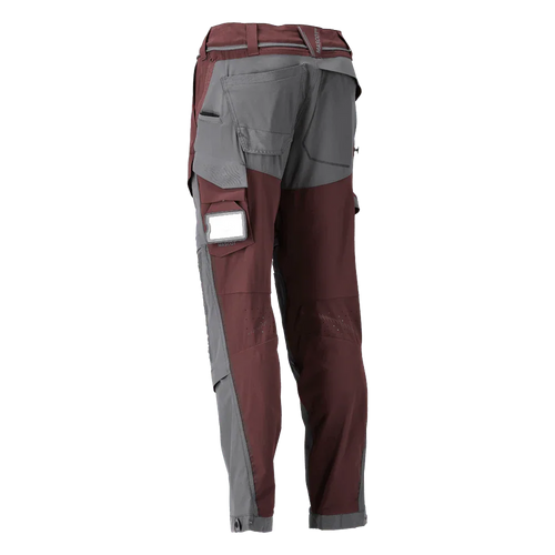 Mascot 22279 Ultimate Stretch Click System Pocket Trousers Bordeaux / Stone Grey