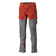 Mascot 22279 Ultimate Stretch Click System Pocket Trousers Autumn Red / Stone Grey