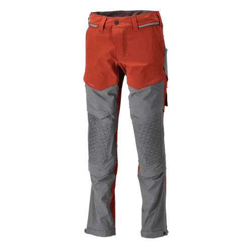 Mascot 22279 Ultimate Stretch Click System Pocket Trousers Autumn Red / Stone Grey