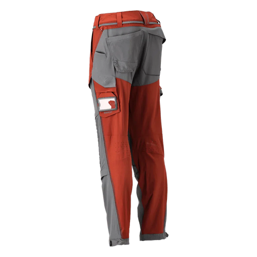 Mascot 22279 Ultimate Stretch Click System Pocket Trousers Autumn Red / Stone Grey