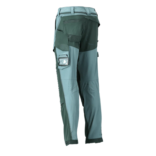 Mascot 22279 Ultimate Stretch Click System Pocket Trousers Light Forest Green / Forest Green