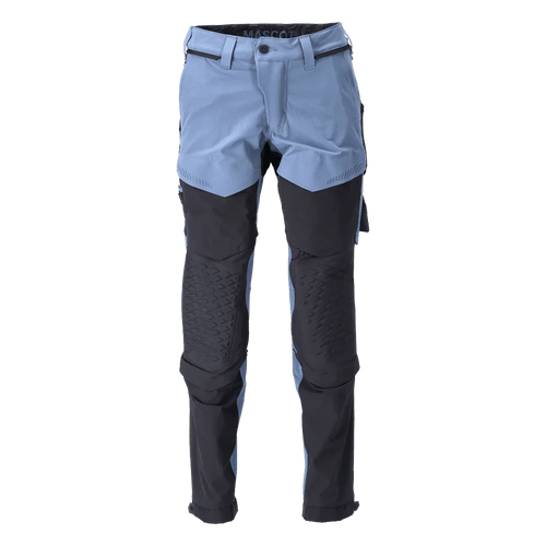 Mascot 22279 Ultimate Stretch Click System Pocket Trousers Stone Blue / Dark Navy