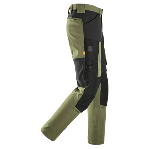 Snickers 6318 AllroundWork 4-Way Stretch Trousers Khaki Green