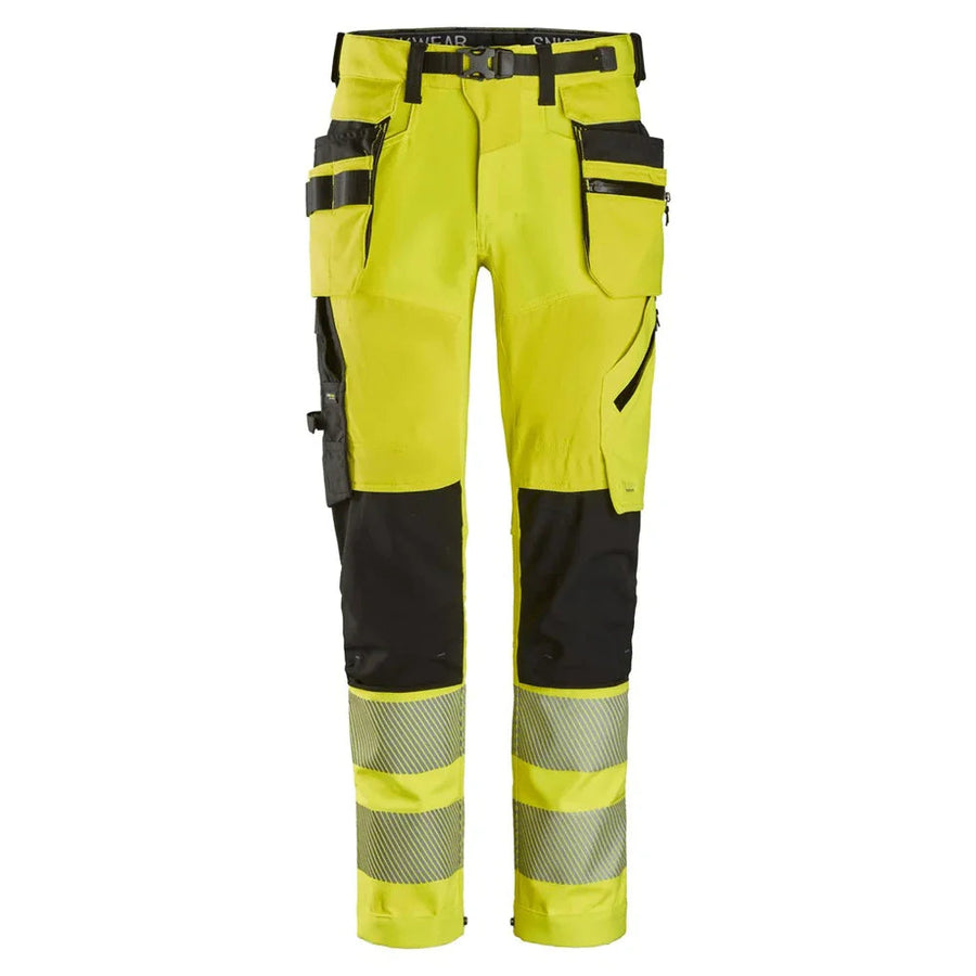 Snickers 6930 H-Vis Detachable Holster Pocket 4-Way Stretch Trousers Class 2