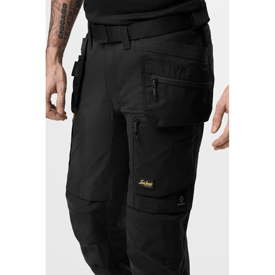 Snickers 6218 AllroundWork Holster Pocket 4-Way Stretch Trousers Black