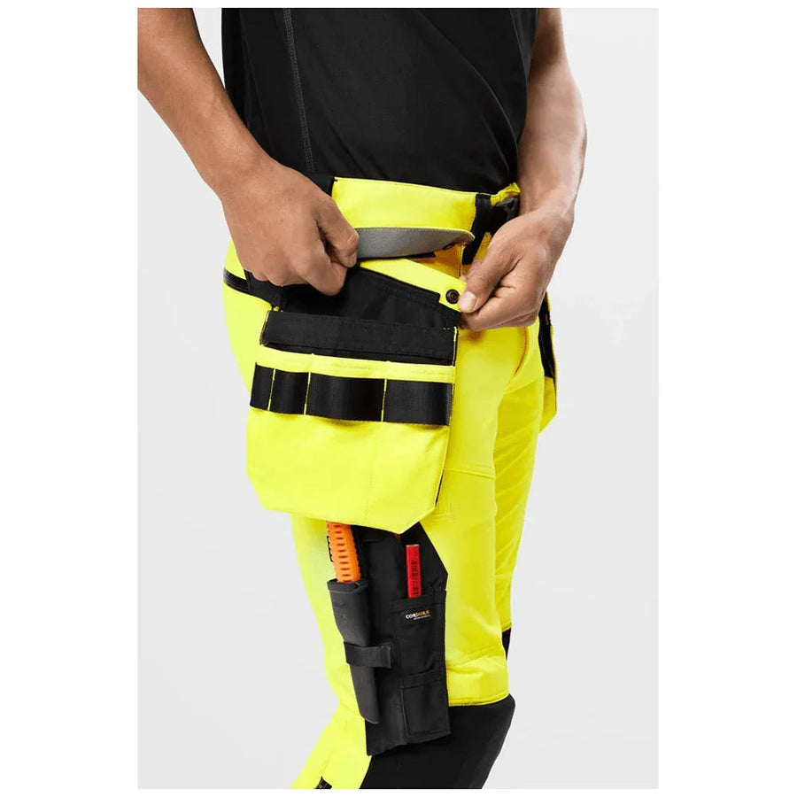 Snickers 6930 H-Vis Detachable Holster Pocket 4-Way Stretch Trousers Class 2