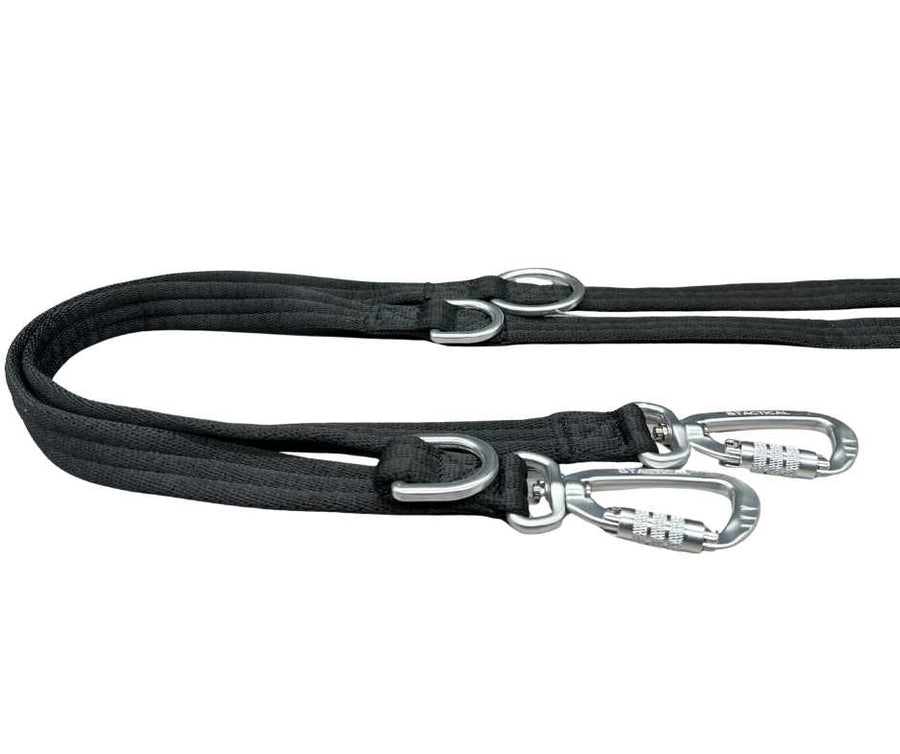 BTactical™ Nylon Frog Clip Dog Training Lead | 2m Anti Tangle - Midnight Black